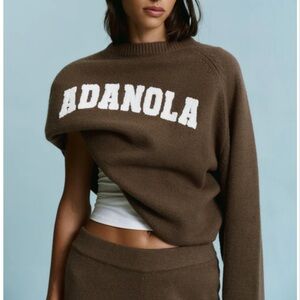 NWT authentic Adanola varsity boucle oversized knit sweatshirt